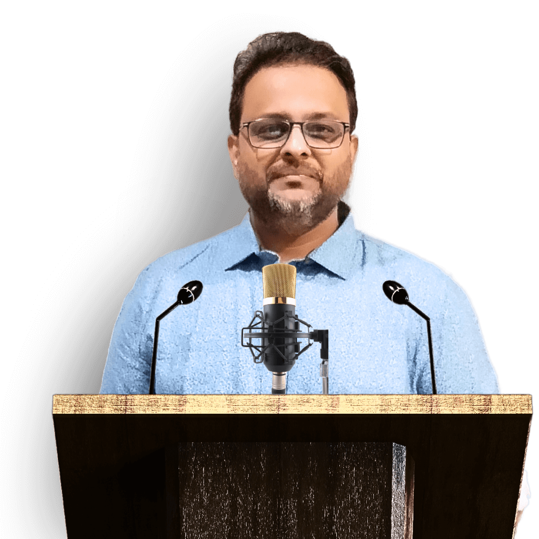 Dr Navneet Goyal Podium Mic Transparent compressed